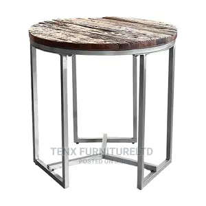 Side/End Table Wooden and Metal (Rnd)