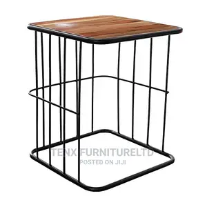 Side/End Table ( Brown/Black) Squr