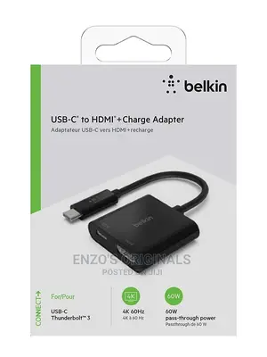 Type C or USB-C to HDMI + PD Charge Adapter Belkin Branded