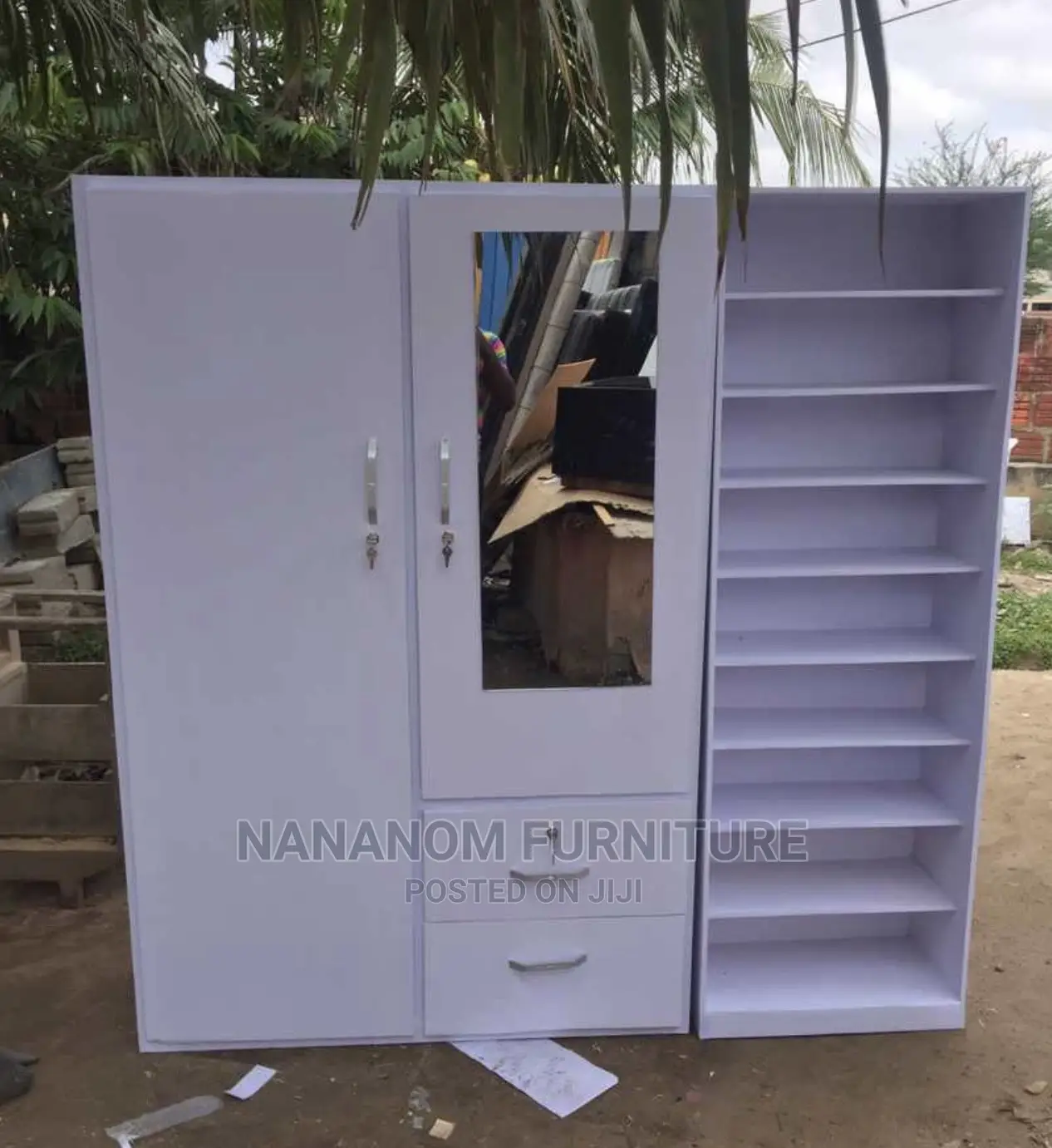 Double Door Wardrobe Available With Shoe Rack