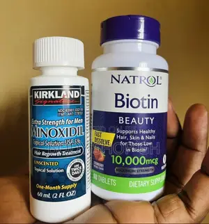 Natrol Biotin + Kirkland Minoxidil Combo for Beard Growth