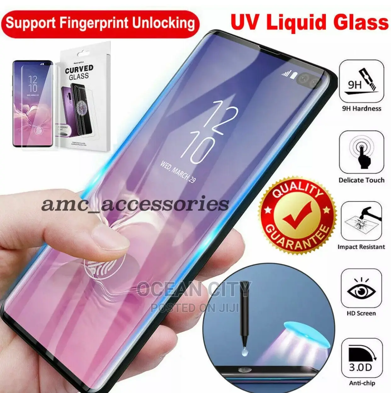 UV Glue Tempered Glass for Samsung Phones
