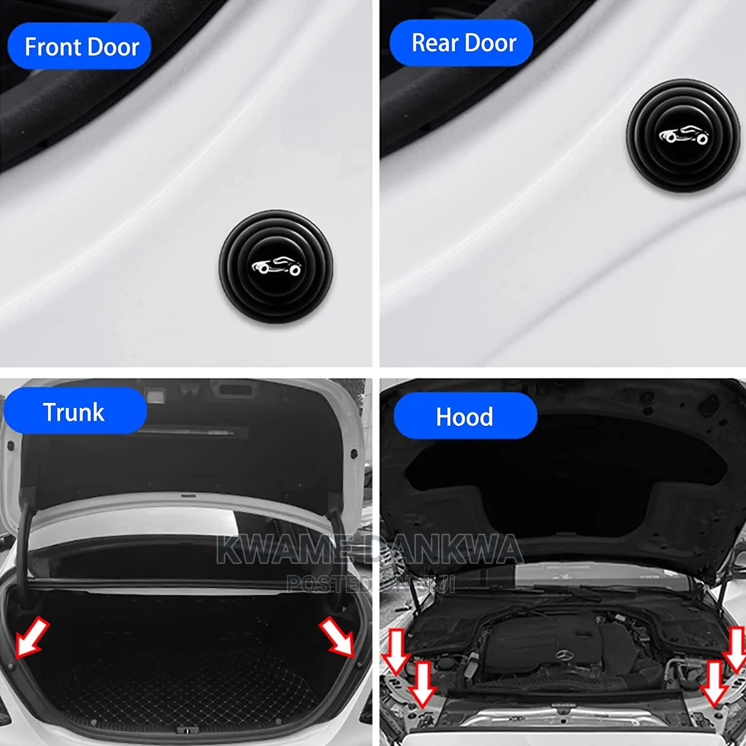 Universal Car Door, Bonnet and Trunk Shock Absorbers 4x