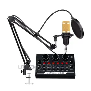 Bm800 Recording Microphone With V8 Sound Card Set