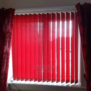 Red Vertical Blinds for Offices