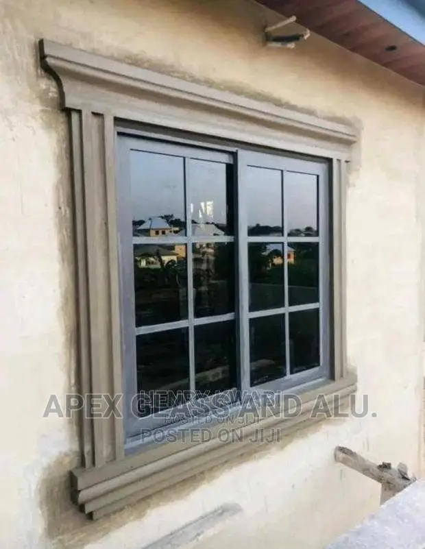 Aluminum Sliding Windows Gray Colour