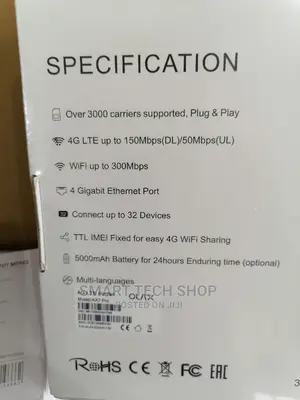 VEMO 4G Universal 4G Router, 32 Users, 20hr Batt, 300mbs