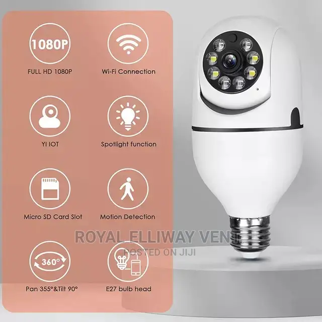 3mp Cctv Light Bulb Ptz Camera 1080p