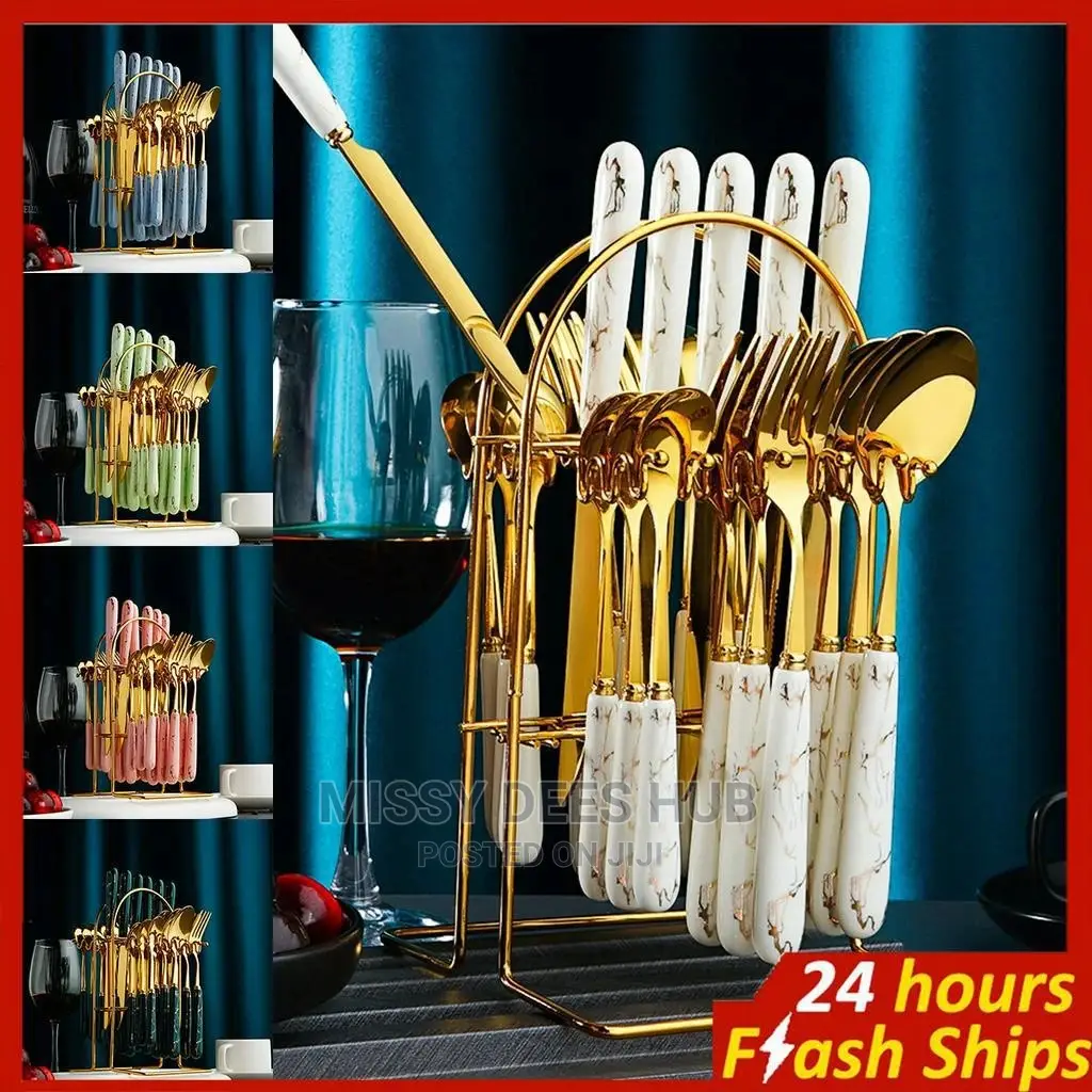 24pcs Luxurious Cutlery Set + Stand