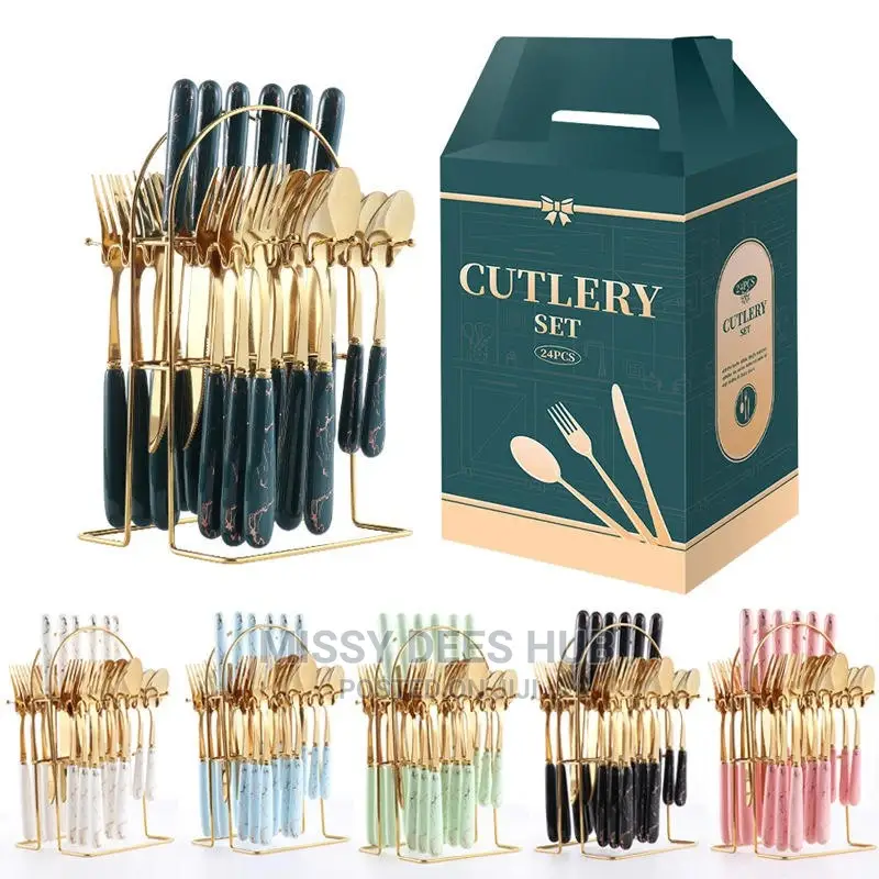 24pcs Luxurious Cutlery Set + Stand