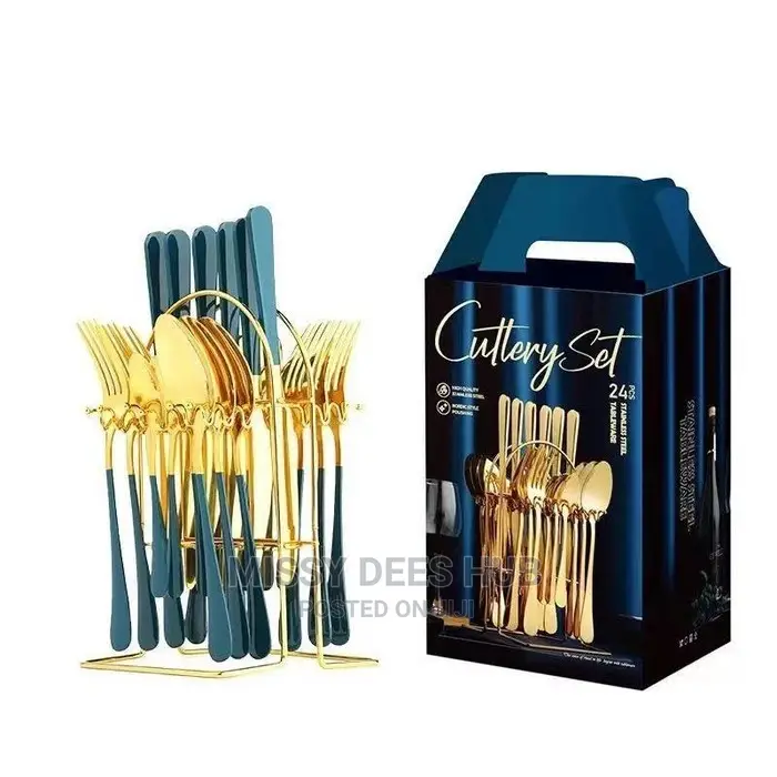 24pcs Luxurious Cutlery Set + Stand
