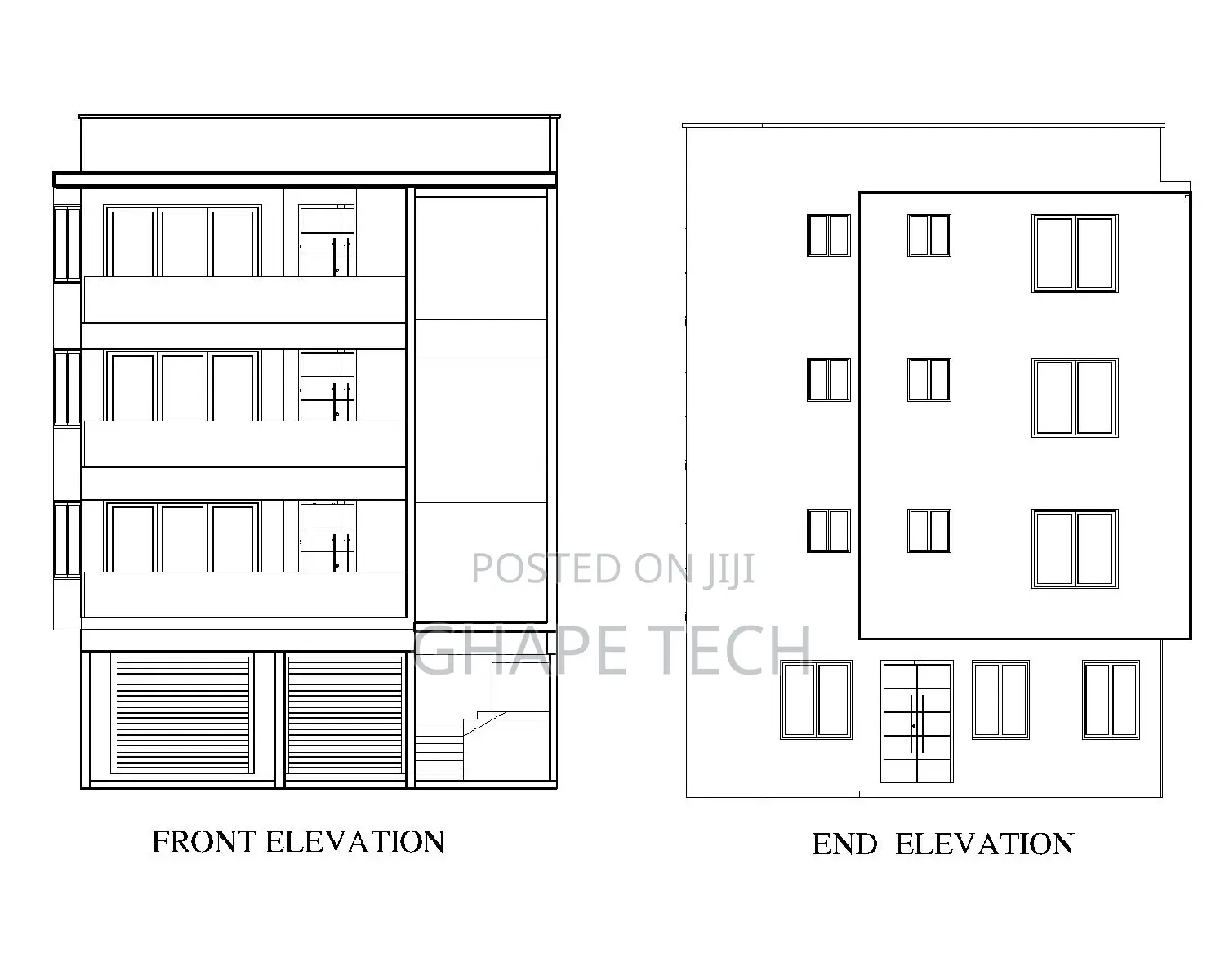 Aparment Design of 2 Bedroom and Single Rooms