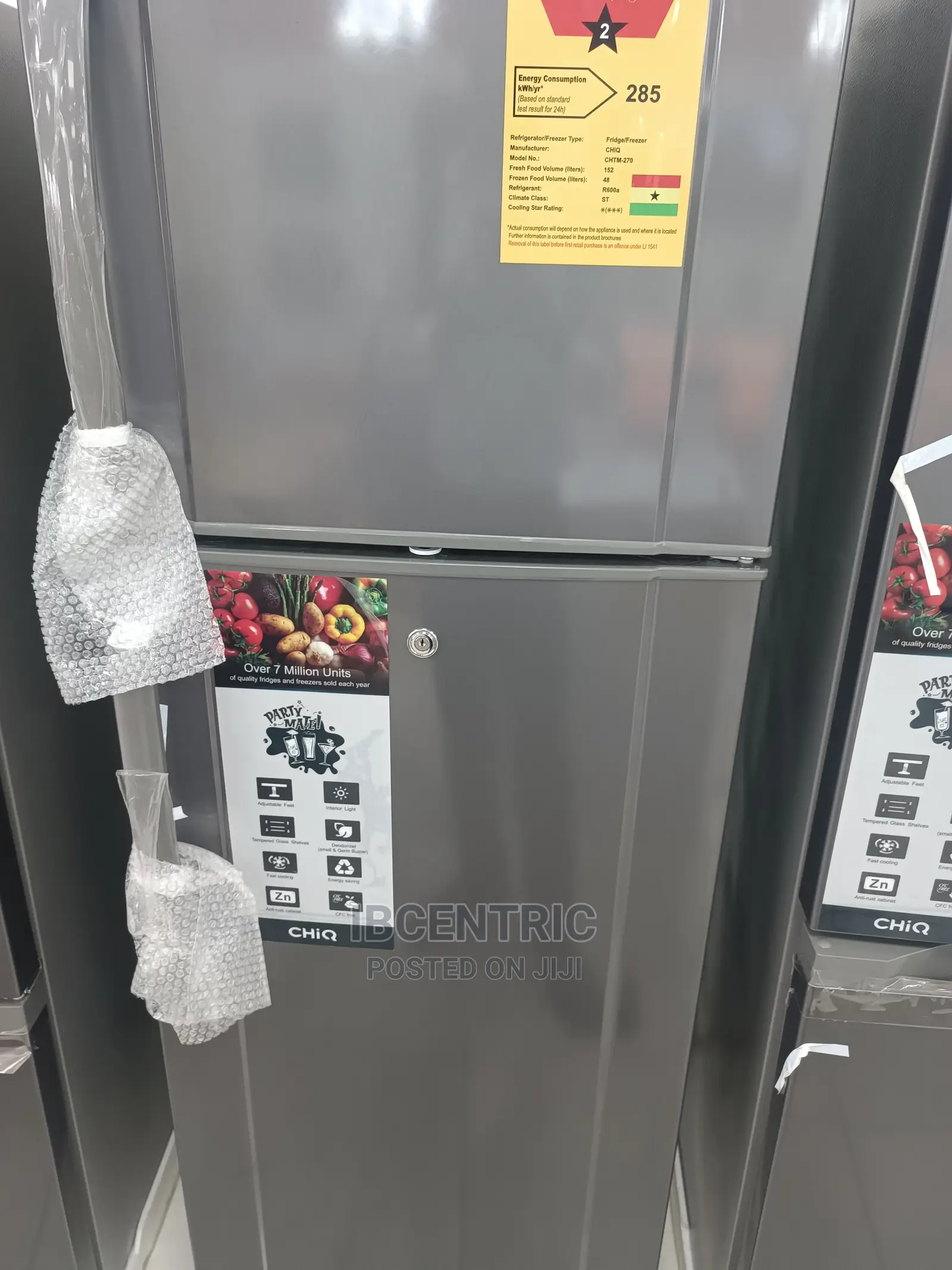 Chiq 270L Top Freezer Double Door Refrigerator