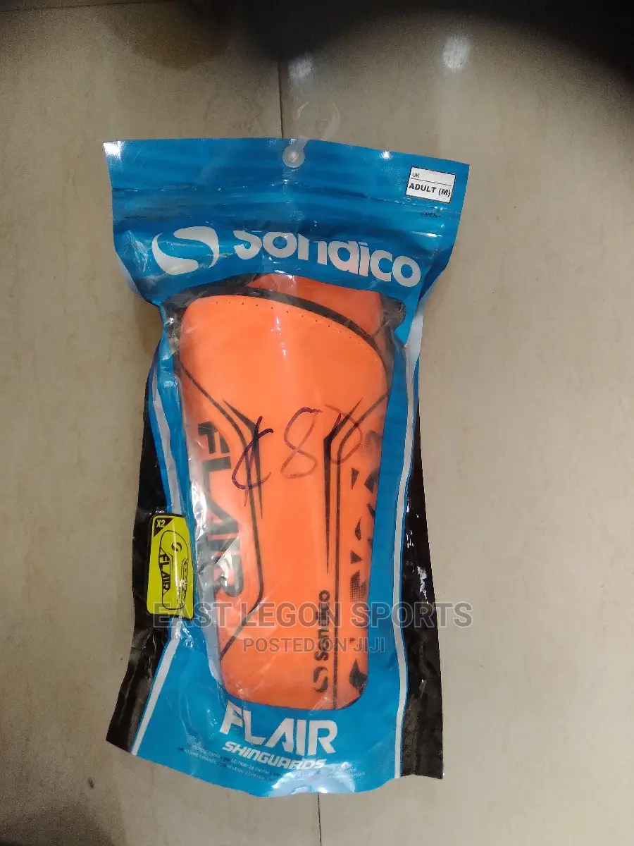 Orange Shinguard Football Protection