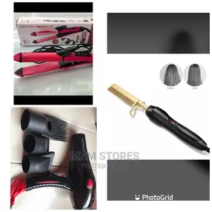 Hair Dryer With Straightener and Hot Comb