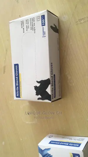 Black Nitrile Powder Free Gloves for Both Medical Industry
