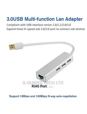 3-Port 3.0 Usb Hub and Type-C Ethernet Adapter