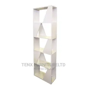 Book Case (Flat Base Stand) White Colour Finish
