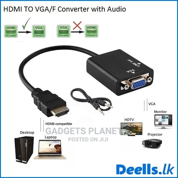 HDMI to VGA Converter / Adapter With Audio Cable
