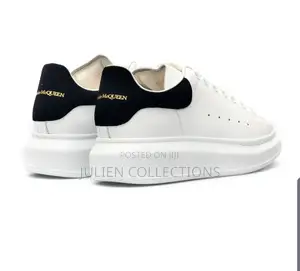 Alexander McQueen Black and White Back Suede