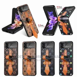 LV Leather Retro Case for Samsung Z Flip 4