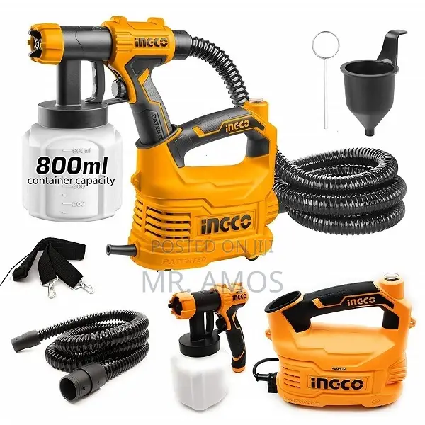 545 Watt Electric Paint Gun Set With Plastic Container- Spg5008