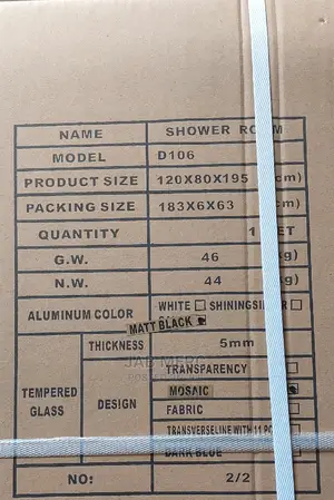 Mosaic Shower Cabin Cubicle 120cm X 80cm With Base