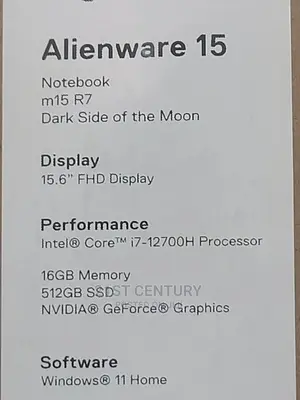 New Laptop Dell Alienware M15 16GB Intel Core i7 SSD 512GB