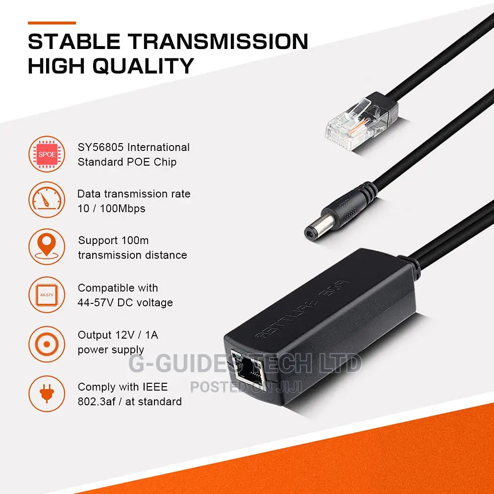 48V Poe Splitter Adapter Power Over Ethernet