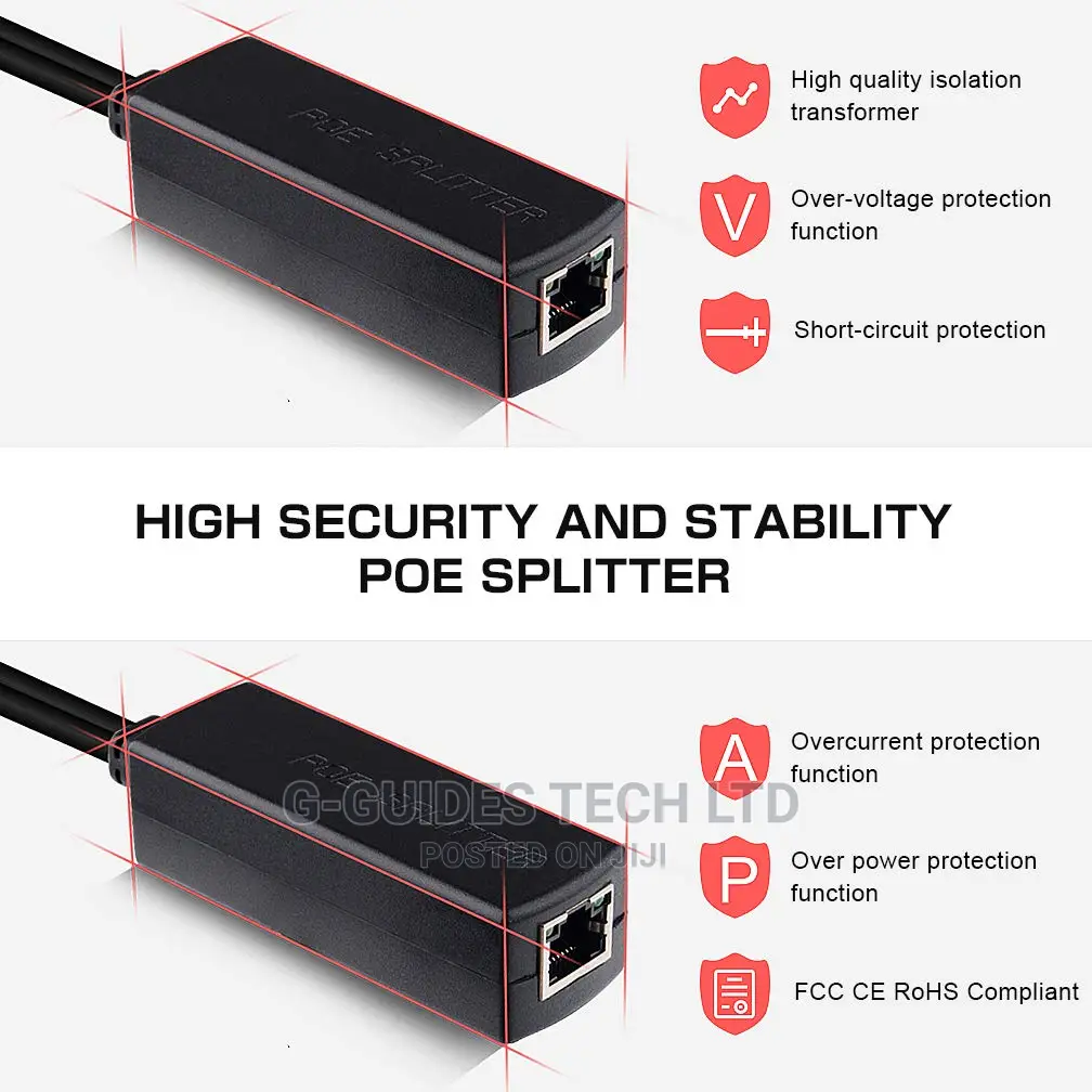 48V Poe Splitter Adapter Power Over Ethernet