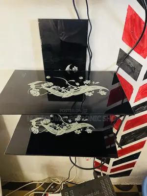 2 Tier Dvd Black Colour Glass