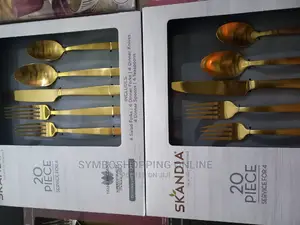 20 Pc Skandia Flatware Satin Gold Service for 4