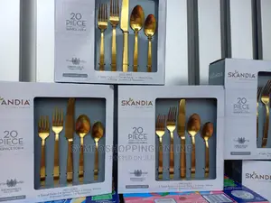 20 Pc Skandia Flatware Satin Gold Service for 4