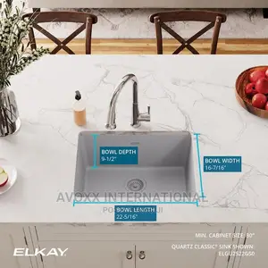 Elkay Quartz Classic Greystone Quartz 24.625 In. Single Bowl