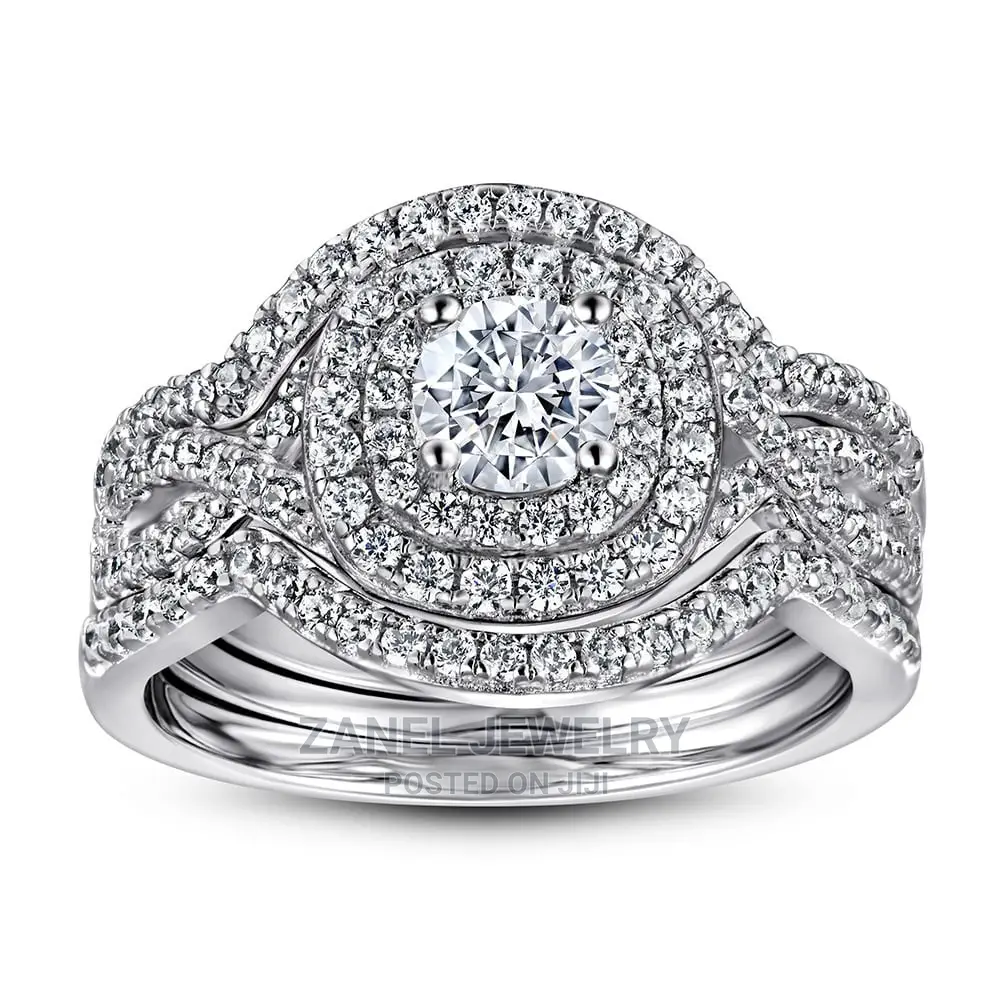 Pure Silver Wedding Rings(Male Band Included)