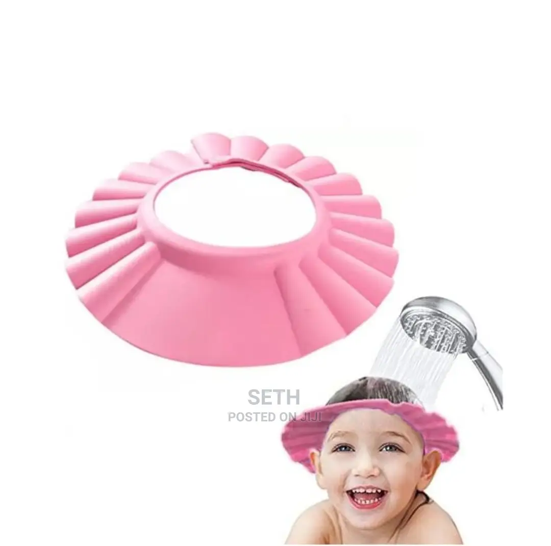 Pink Shower Cap / Shampoo Cap For Kids Children