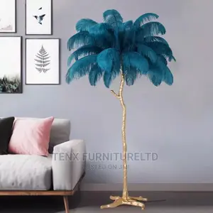 Floor Lamp Ostrich Blue Feather
