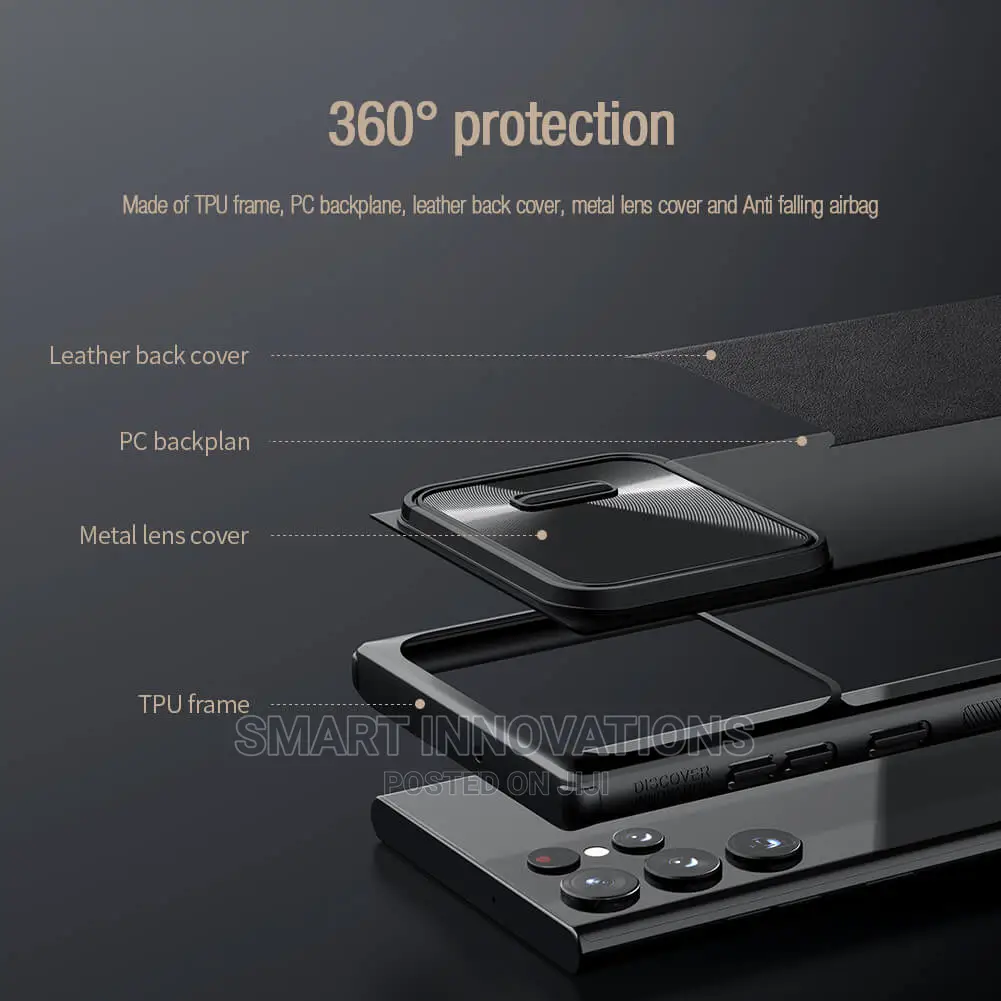 Galaxy S22 Ultra Camshield Leather Case