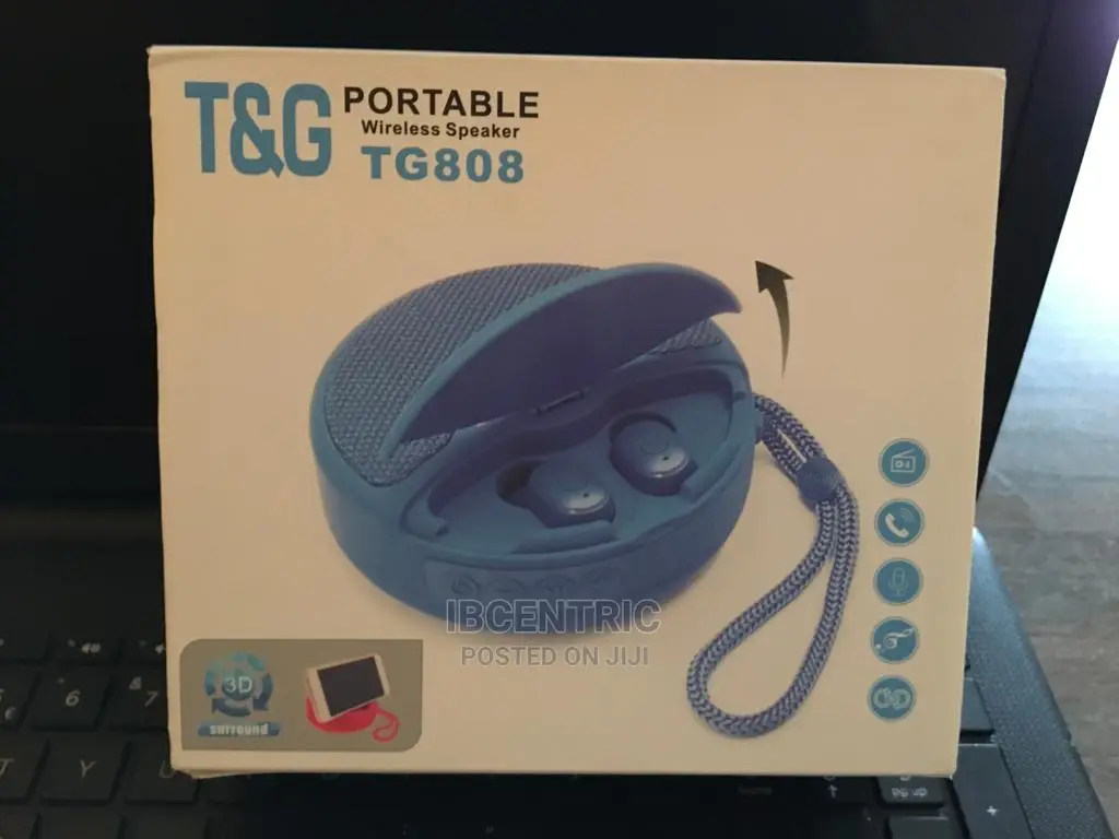 T and G Portable Wireless Speaker With Wireless Earbuds