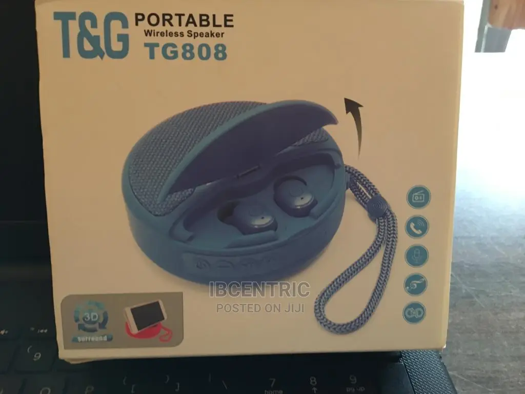 T and G Portable Wireless Speaker With Wireless Earbuds