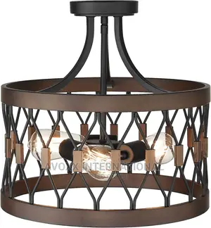 Osimir Semi-Flush Mount Ceiling Light, 3-Light Ceiling Light