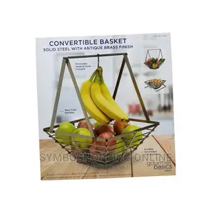 Gourmet Basic Convertible Basket Antique Brass Finish