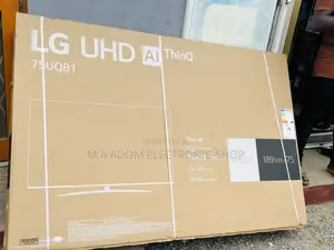 New 2022 Lg 75” UHD Smart Tv + Free 200watts Home Theatre