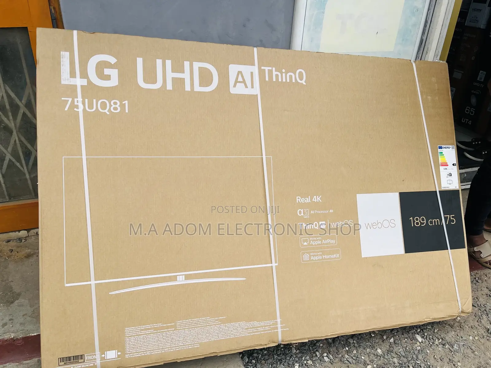 New 2022 Lg 75” UHD Smart Tv + Free 200watts Home Theatre