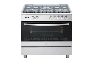 Lg Gas Cooker, 5 Cook Zones, Removable Door Glass