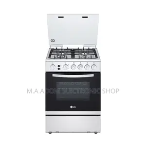 White Colour LG 4 Burner Gas Cooker With Oven Gril