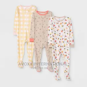3pk Zip-up Sleep N' Play - Cloud Island - White/Yellow/3-6m