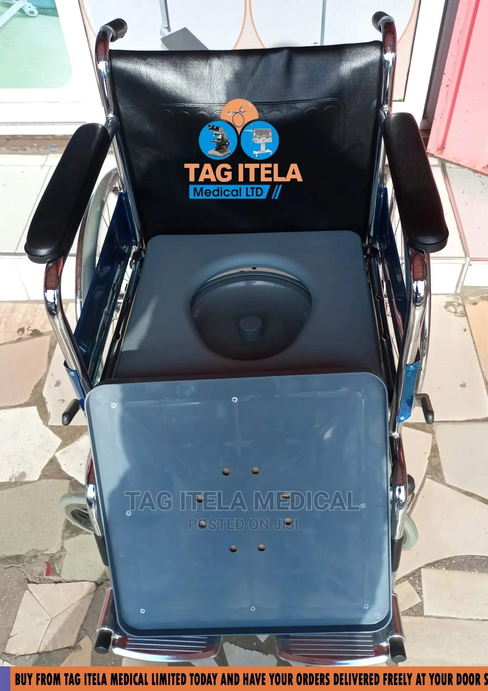 Commode Wheelchair (ShortBack)