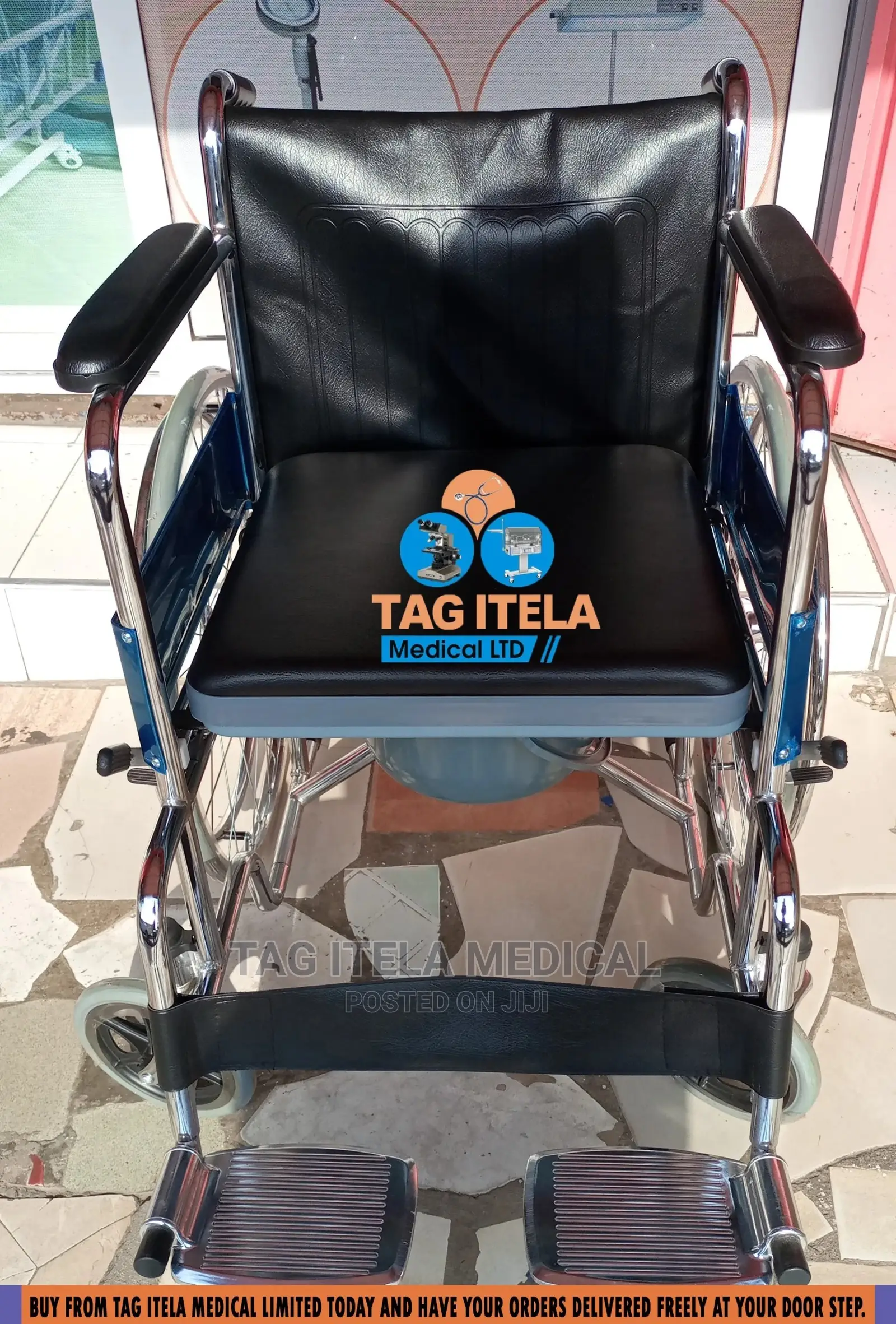 Commode Wheelchair (ShortBack)