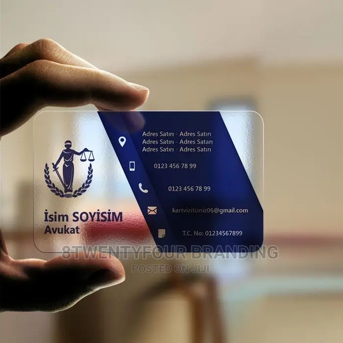 Flexible Luxury Pvc Transparent Cards (Call Cards 100pieces)